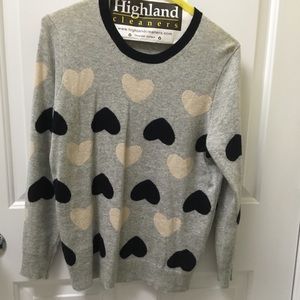 J crew heart sweater